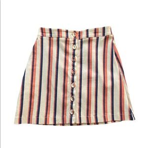 Skirt from forever 21 white with blue and pink lines